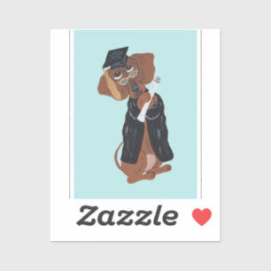 Pegatina Graduado Dachshund