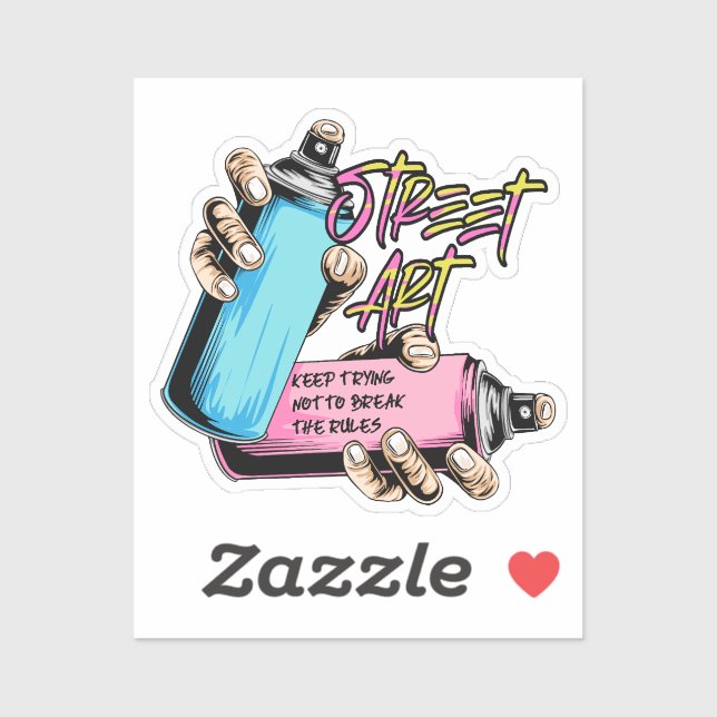 Pegatina Graffiti de arte callejero urbano (Hoja)