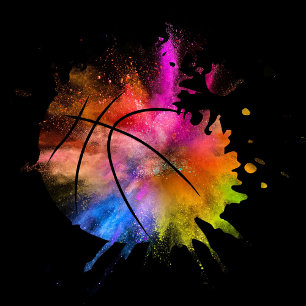 Pegatina graffiti de pelota de camisas de baloncesto Silhou