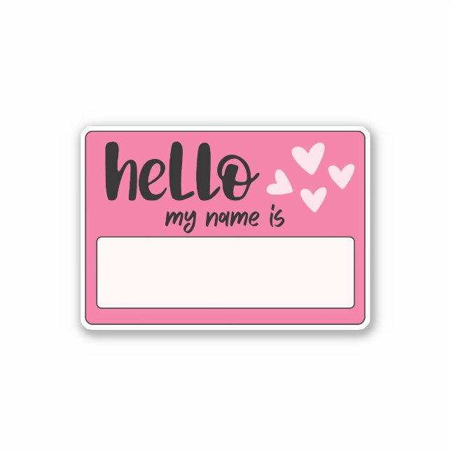 Pegatina Graffiti Hola mi nombre (Anverso)