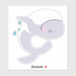 Pegatina Gráfica de ballena de salto lindo