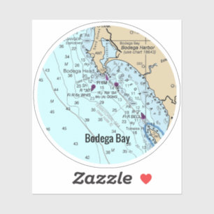 Pegatina Gráfica náutica de Bodega Bay