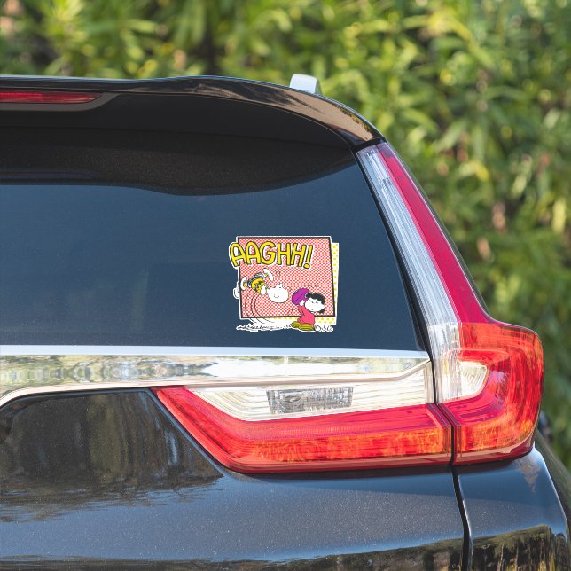 Pegatina Gráfico cómico de Charlie Brown y Lucy (Lado del coche)