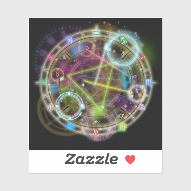 Pegatina Gráfico de astrología zodiaca (Hoja)