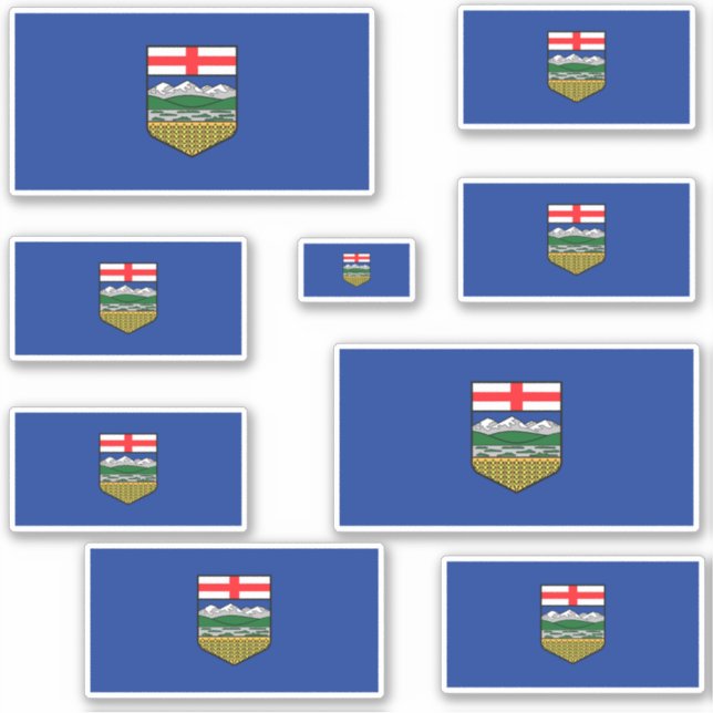 Pegatina Gráfico de Banderas de Alberta (Anverso)