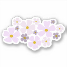 Gráfico de flores rosadas y púrpuras