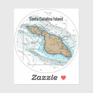 Pegatina Gráfico de Isla Santa Catalina