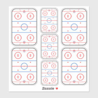 Pegatina Gráfico de juego de hockey diagrama de pista de hi