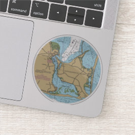 Pegatina Gráfico de viñedos de Marthas y Chappaquiddick