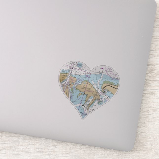 Pegatina Gráfico de Virginia Key Florida (Detalle)