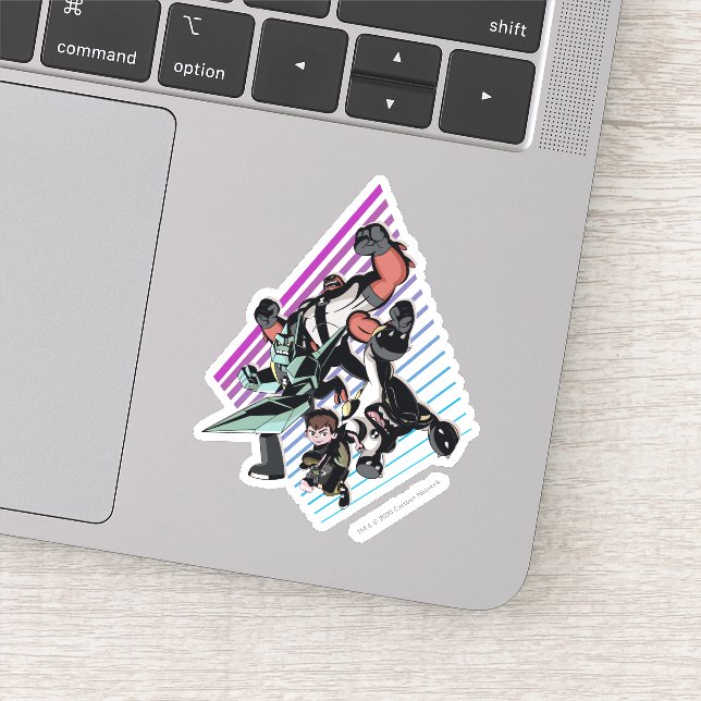 Pegatina Gráfico del grupo Ben 10 Retro Alien (Detalle)