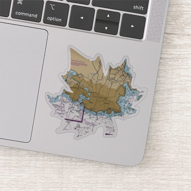 Pegatina Gráfico náutico de Victoria BC (Detalle)