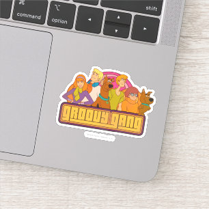 Pegatina Gráfico retro del dibujo animado de la "cuadrilla