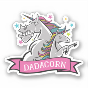 Pegatina Gráficos divertidos de donativos de unicornio y ni