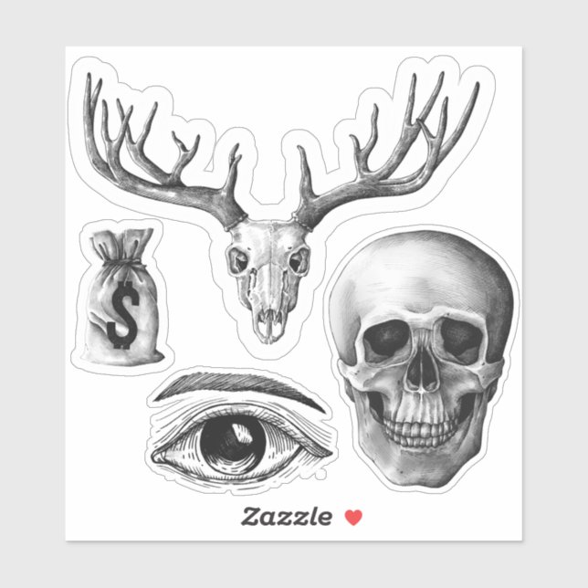 Pegatina Gráficos vintage (Hoja)