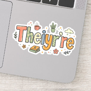 Pegatina Gramática Divertida: Theiyr're Their There They're