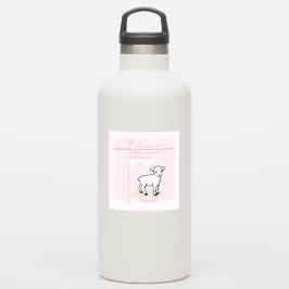 Pegatina Gran Abuela Bautismo Cordero Chica Rosa