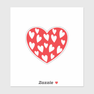 Pegatina Gran Corazón Rojo