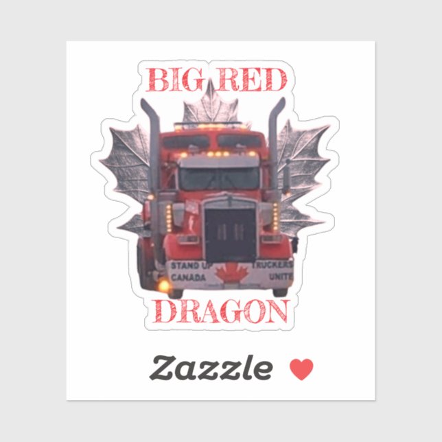 PEGATINA GRAN DRAGÓN ROJO (Hoja)