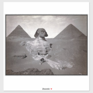 Pegatina Gran Esfinge y Necrópolis de las Pirámides de Giza