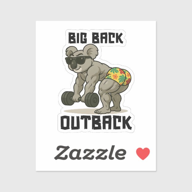 Pegatina Gran espalda Outback – Diseño divertido de levanta (Hoja)