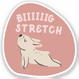 Pegatina Gran estiramiento lindo bulldog francés ilustrado 