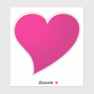 Pegatina Gran fucsia corazón rosa caliente, amor