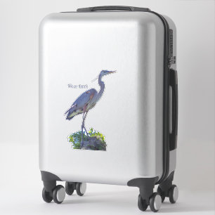 Pegatina Gran garza azul en alto