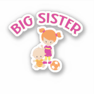 Pegatina Gran Hermana con Personalizado Hermano Nacido
