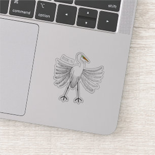 Pegatina Gran ilustracion de personalizado de aves de garga