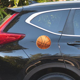 Pegatina Gran Naranja Brillante Baloncesto,