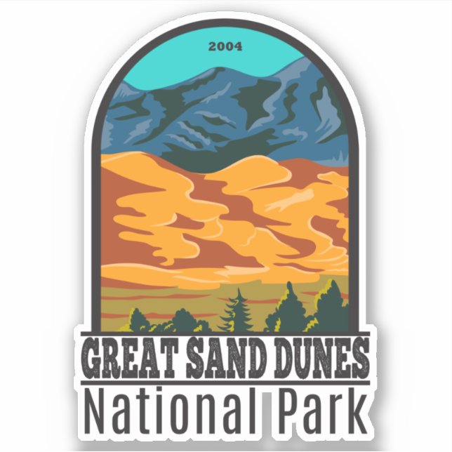 Pegatina Gran Parque Nacional de Dunas de Arena (Anverso)