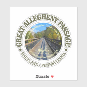 Pegatina Gran pasaje de Allegheny (ciclismo c)