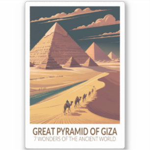 Pegatina Gran Pirámide de Giza Siete Maravillas del Mundo
