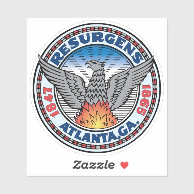 Pegatina Gran Sello de Atlanta Georgia (Hoja)