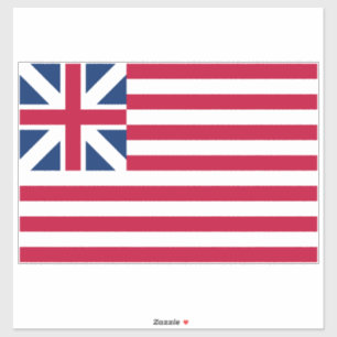 Pegatina Gran Unión, 1ª bandera de las colonias de EE. UU.