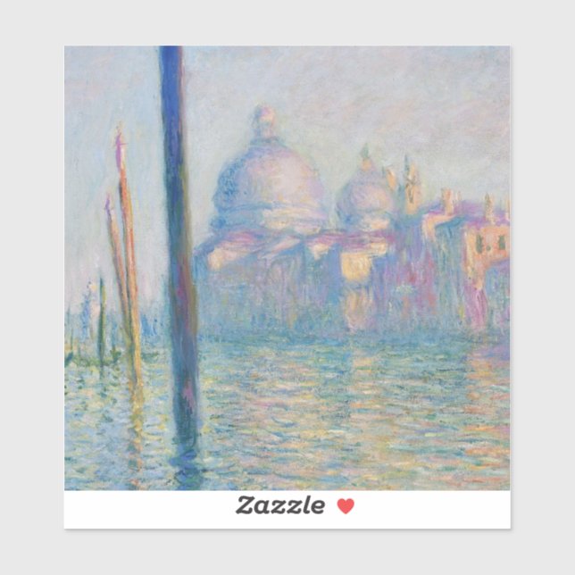 Pegatina Grand Canal Monet Venice Italy Classic Painting (Hoja)