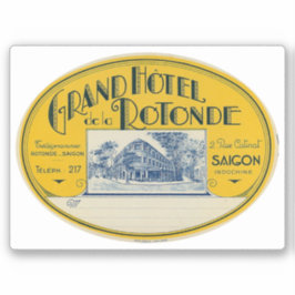 Pegatina Grand Hotel Rotonde Saigon Indochina