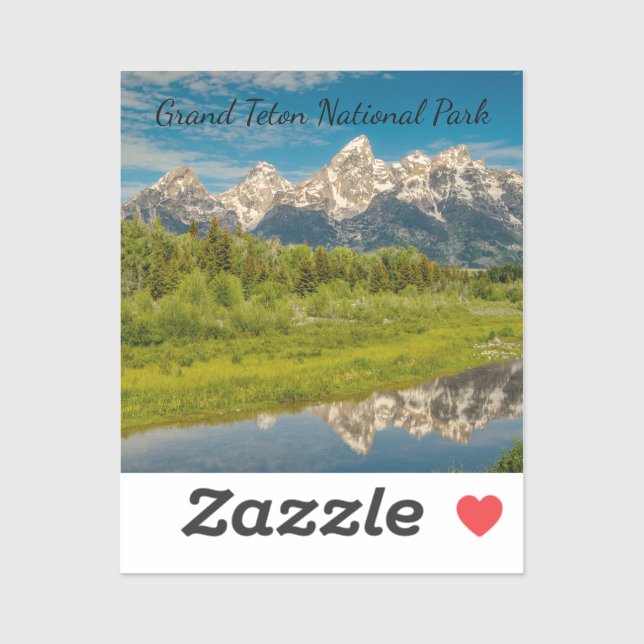 Pegatina Grand Teton National Park (Hoja)
