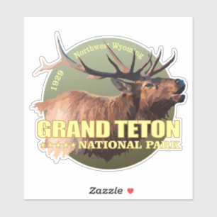Pegatina Grand Teton NP (alce)