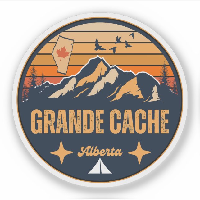 Pegatina Grande Cache, Alberta (Anverso)