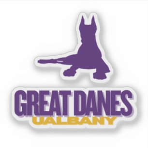 Pegatina Grandes daneses - UAlbany - Espíritu de béisbol un