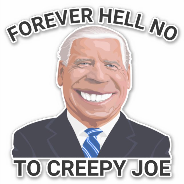 PEGATINA GRANDES DECALES DE CREEPY JOE BIDEN (Anverso)