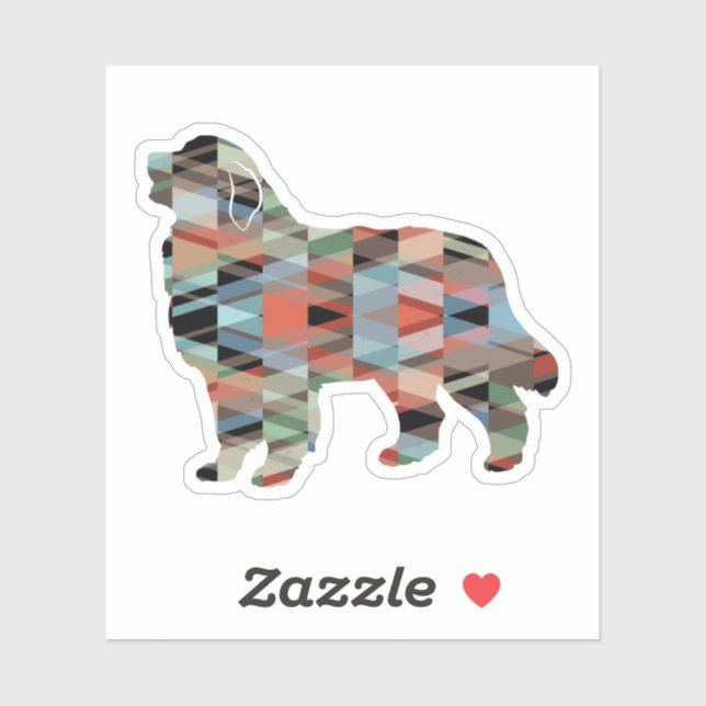 Pegatina Grandiosa Raza de Perro de los Pirineos Geo Silhou (Hoja)