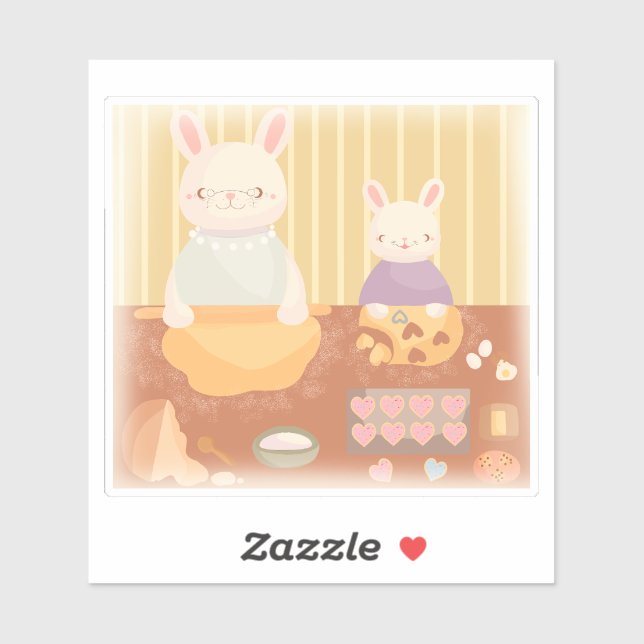 Pegatina Grandma Baking Cookies (Hoja)