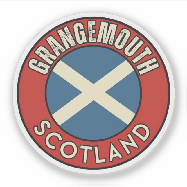 Pegatina Grangemouth, Escocia (Anverso)