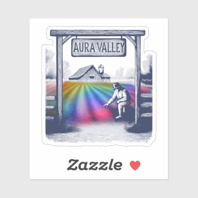 Pegatina Granja del Valle de Aura (Hoja)