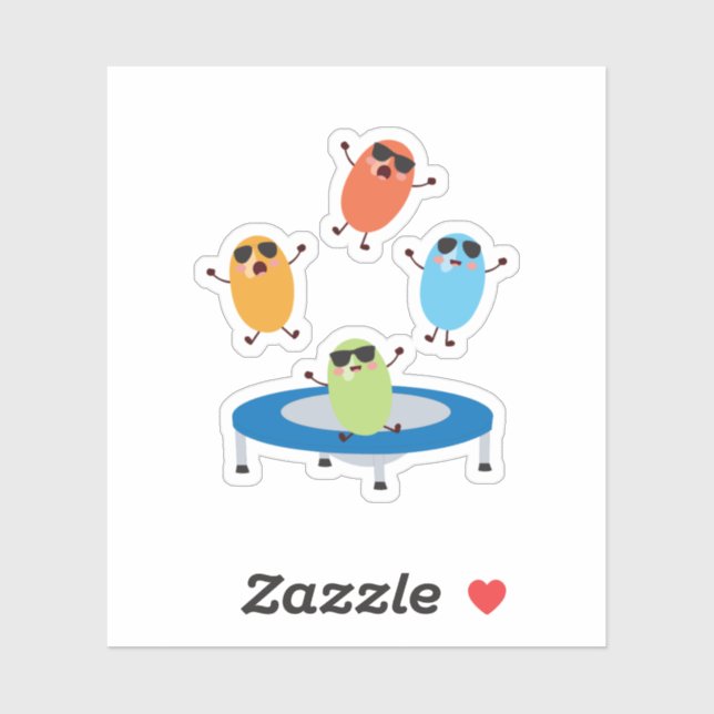 Pegatina Granos de caña de jugo con gafas de sol (Hoja)