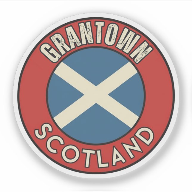 Pegatina Grantown, Escocia (Anverso)