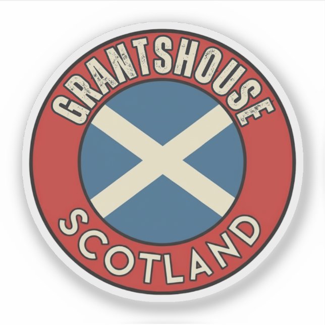 Pegatina Grantshouse, Escocia (Anverso)